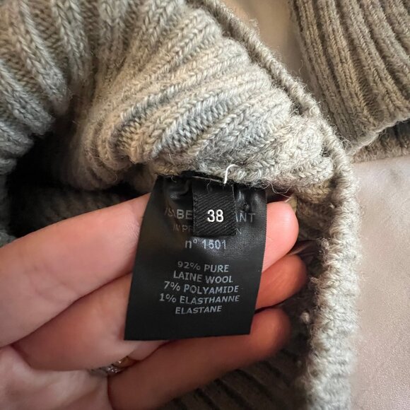 ISABEL MARANT Laley lace-up ribbed wool-blend sweater Size FR 38 US 6 SEE NOTES - Picture 6 of 8